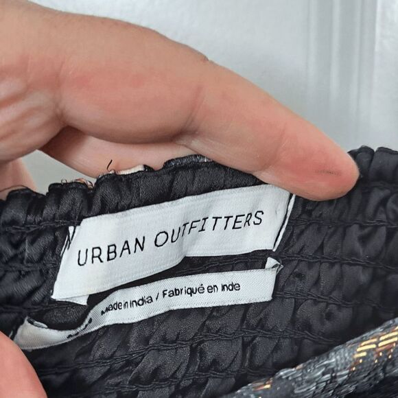 Urban Outfitters Packer Notched Mini Dress in Metallic Floral size Medium - Picture 7 of 10